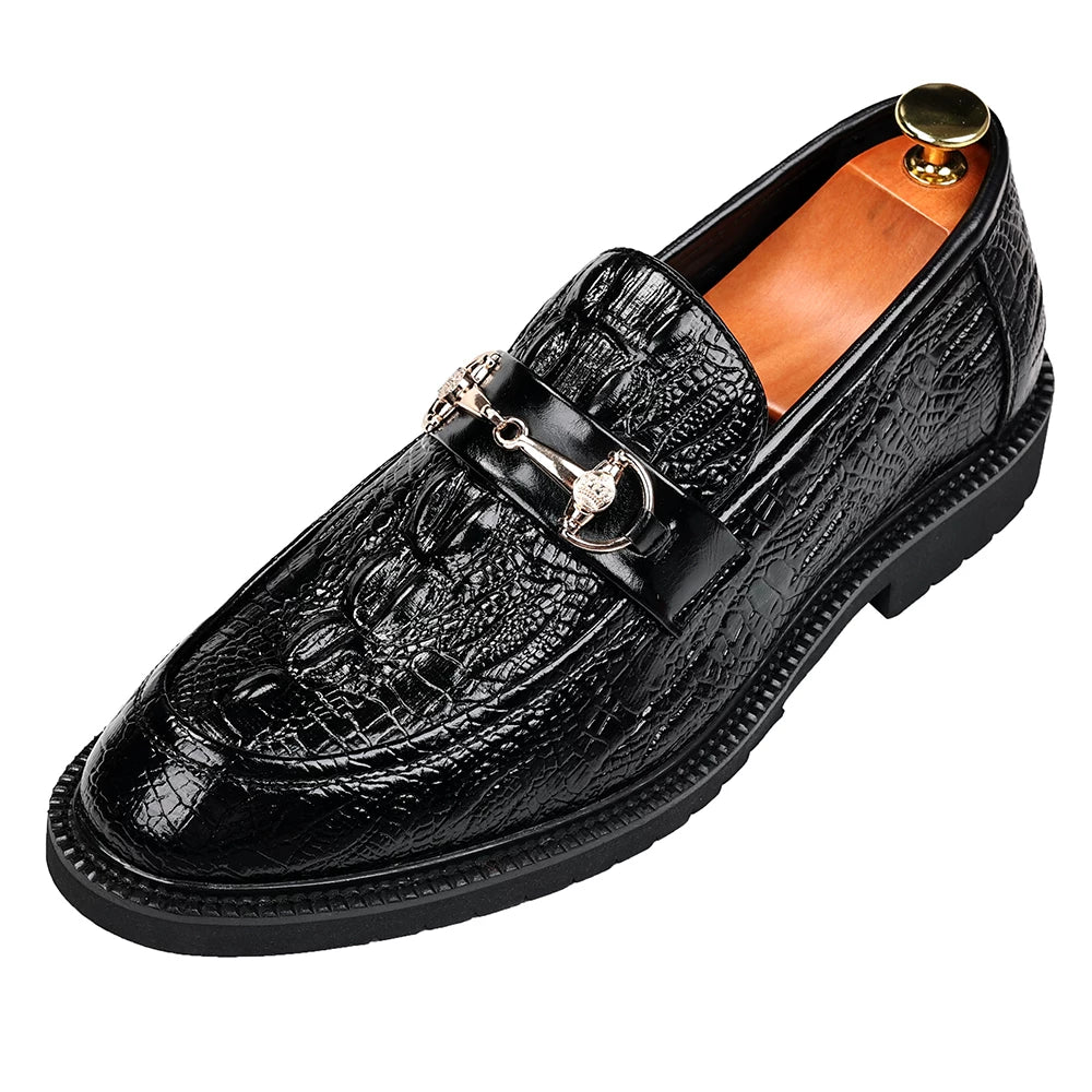 Men's Brown Loafers, Height Increasing, Slip-On