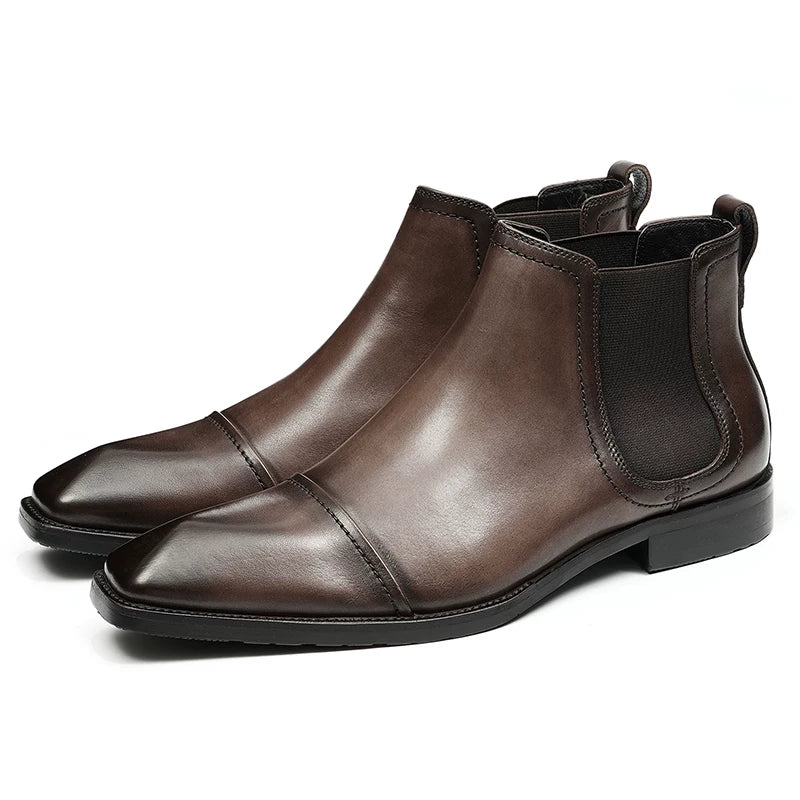 Men's Genuine Leather Martin Boots, British Style, Vintage