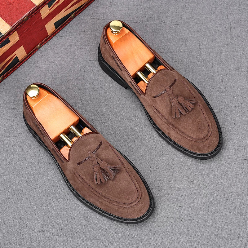 Men's Genuine Leather Loafers, Handmade, Slip-On