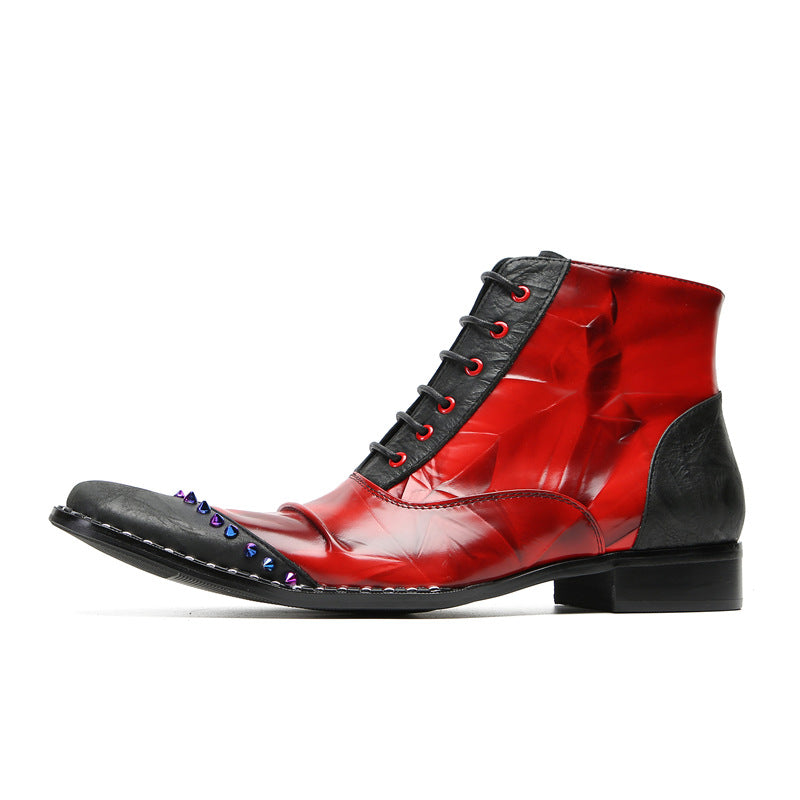 Men's Red Chelsea Boots – British Style