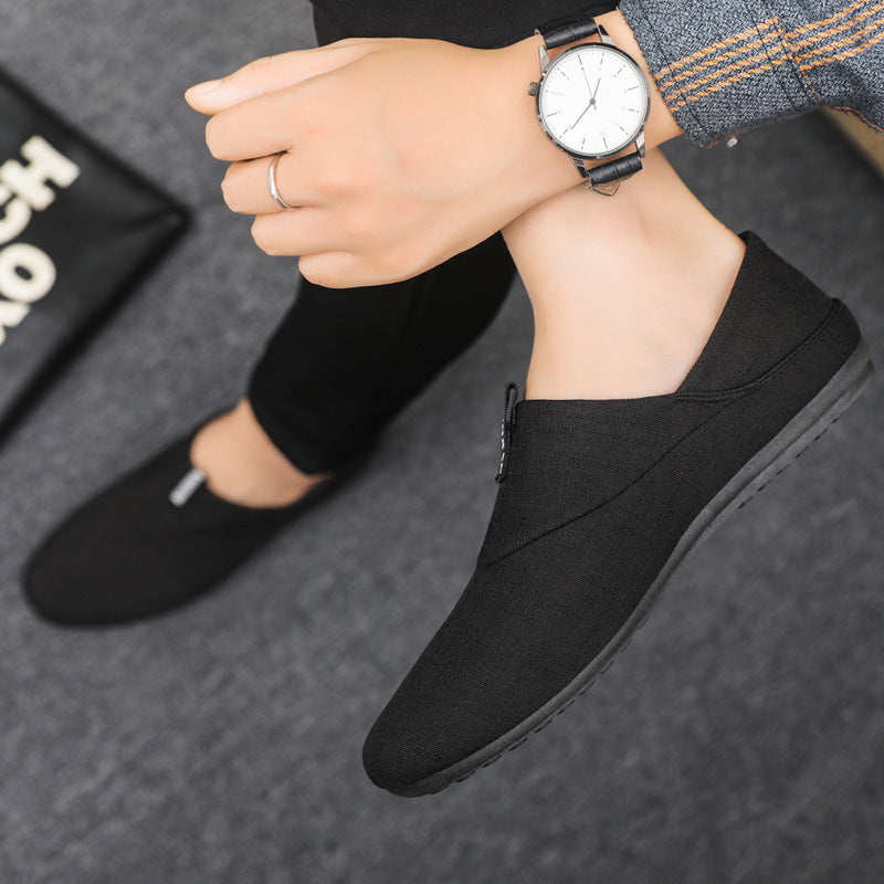 Spring/summer casual sneakers, trendy loafers, men's slip-ons, moccasins, one-step shoes, men's foot
