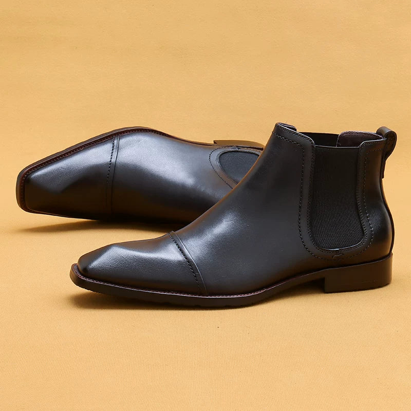 Men's Genuine Leather Martin Boots, British Style, Vintage