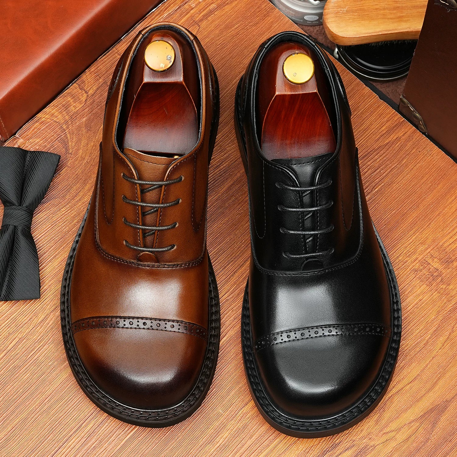 Men's Oxford Shoes, Round Toe, Business