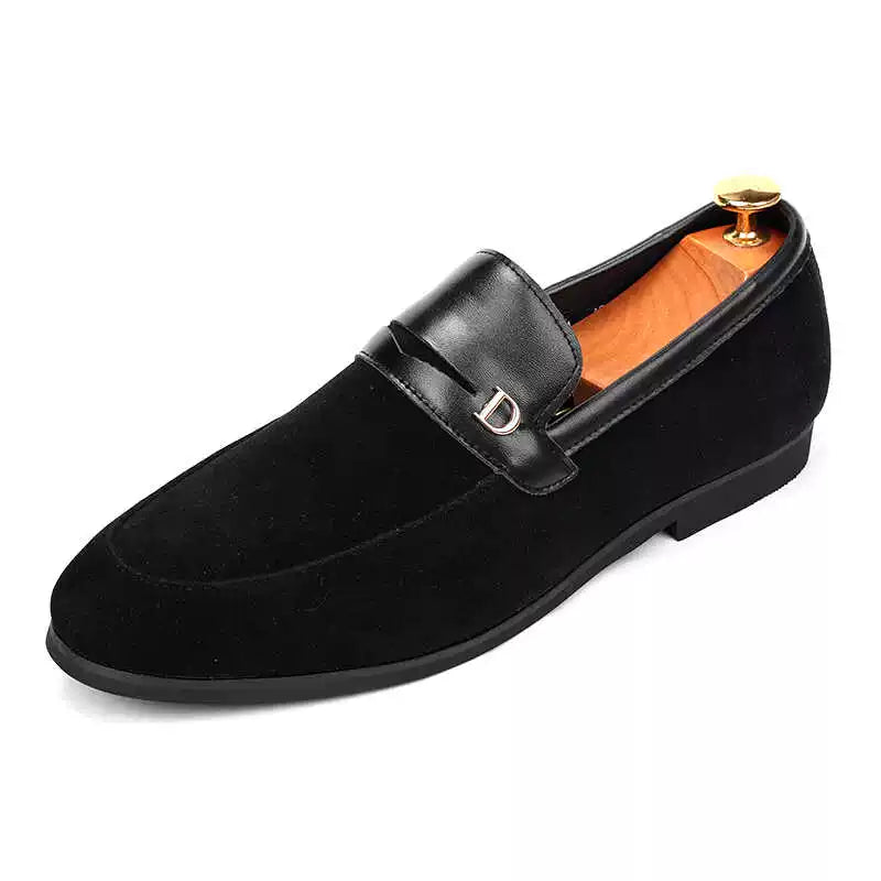 Men's Suede Loafers, Height Increasing, Pointed Toe