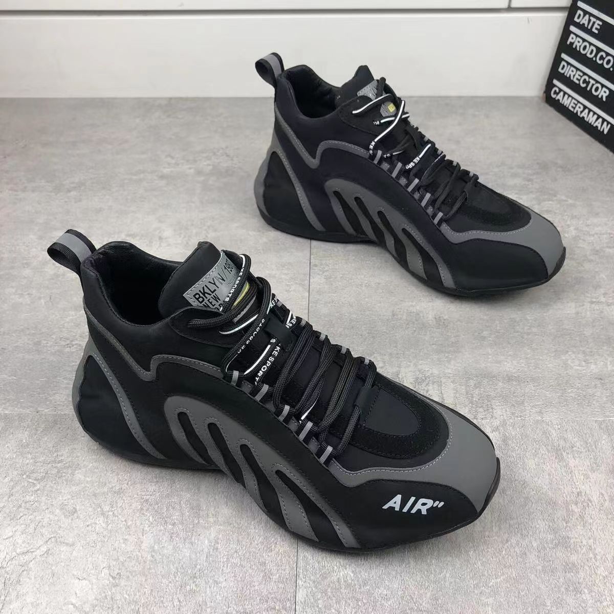 Men's shoes 2026 cross-border high-top sneakers, men's fashion casual shoes, versatile breathable comfortable men's dad shoes