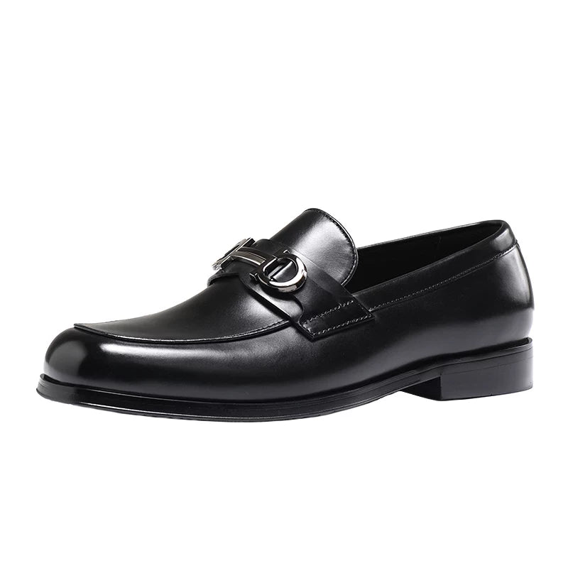 Men's Genuine Leather Loafers, Slip-On, British Style