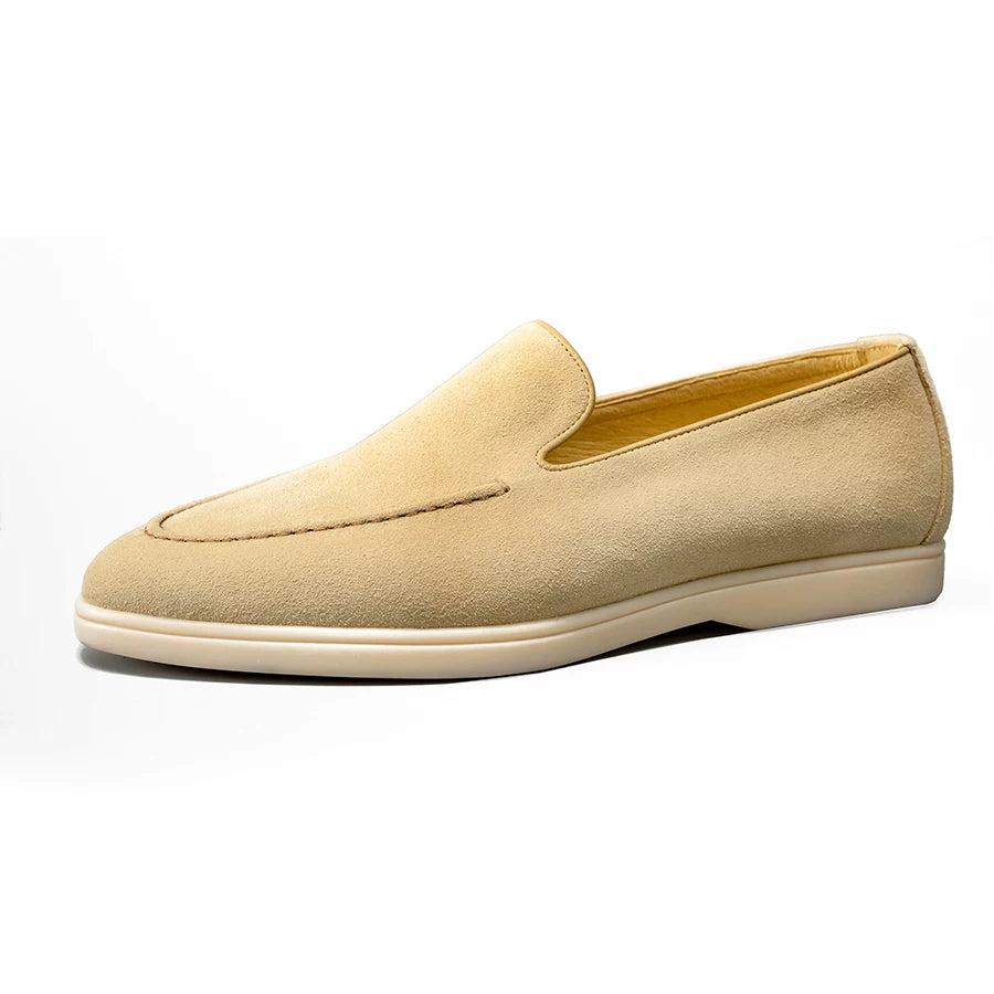 Men's Genuine Leather Loafers, Breathable, Slip-On
