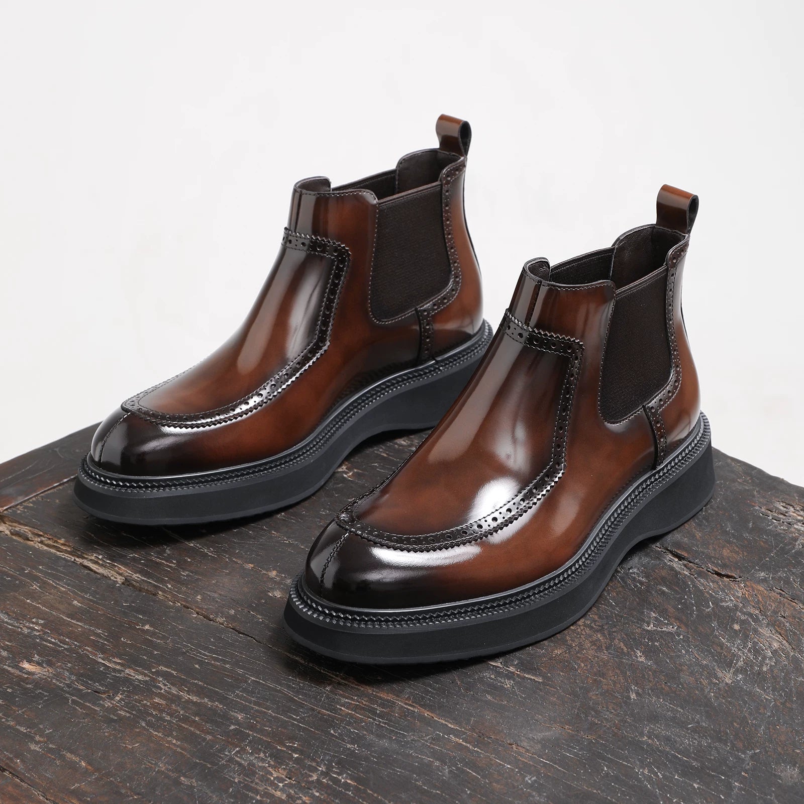 Men's Genuine Leather Martin Boots, Handmade, British Style