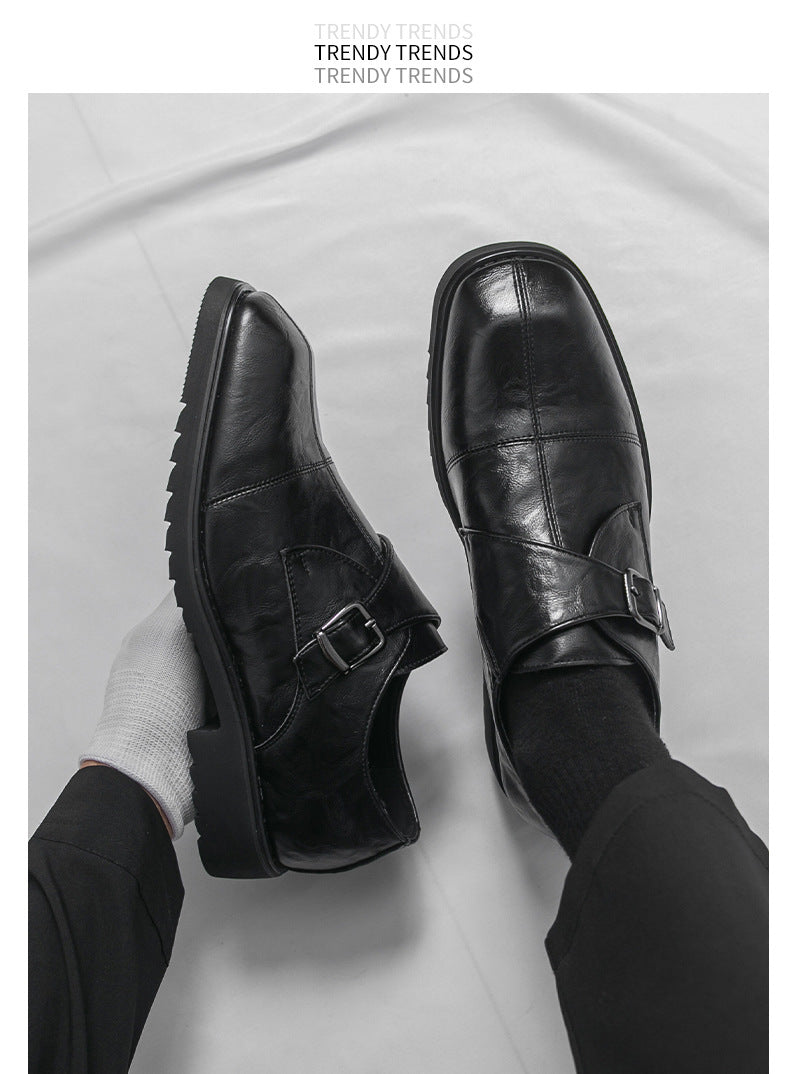 Men's casual leather shoes 2026 new large size export new men's british style loafers trendy men's 8