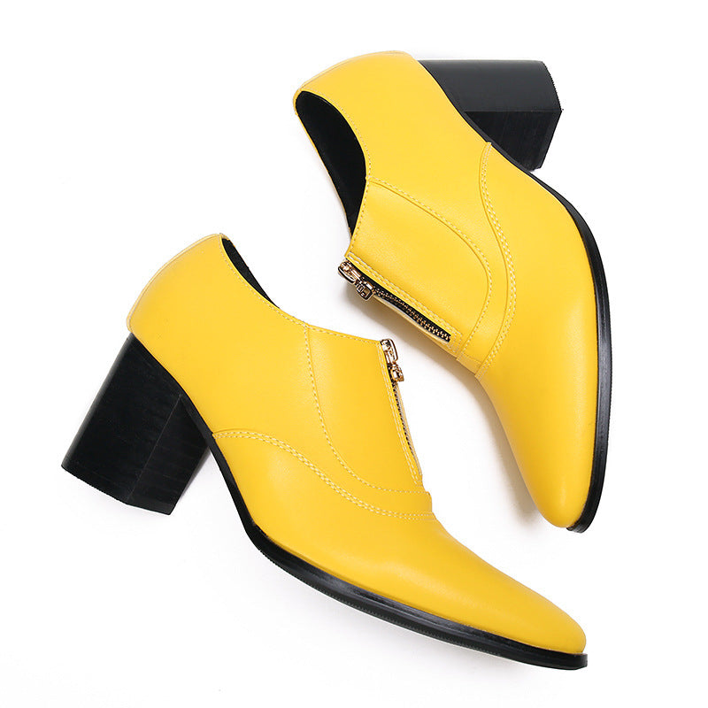 New European and American British Martin boots trendy high-top casual leather shoes men's hairstylist cowhide high-top boots drop shipping