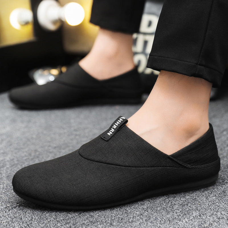 Spring/summer casual sneakers, trendy loafers, men's slip-ons, moccasins, one-step shoes, men's foot 3