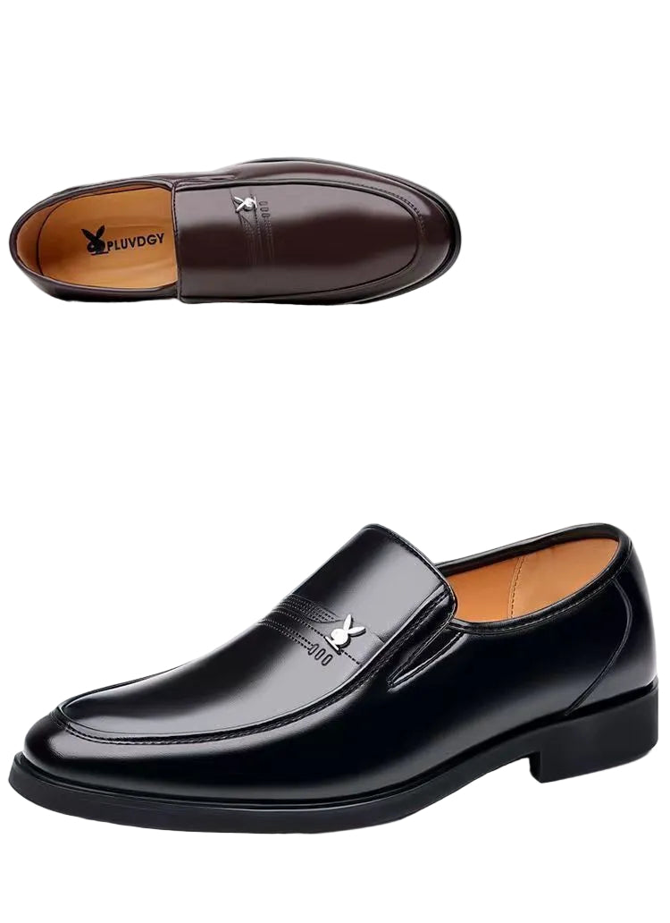 Men's Soft Leather Casual Shoes - One-Pedal Design 1