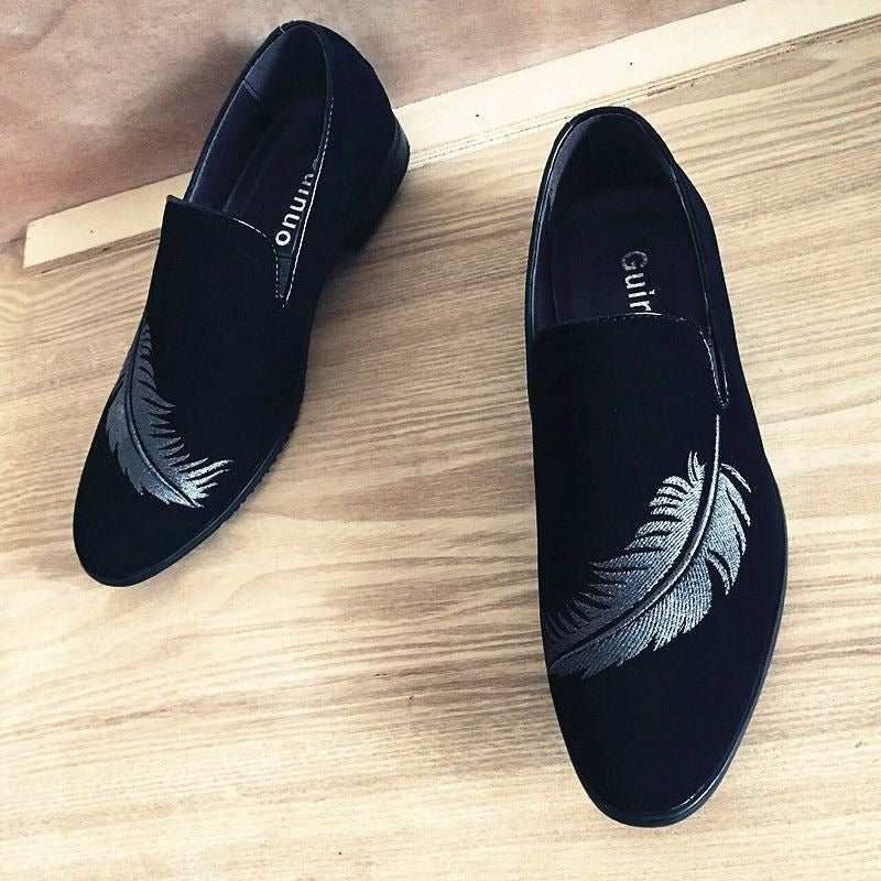 Spring/summer british canvas pointed-toe leather shoes - korean style breathable casual leather shoe 3