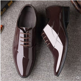 Men's new formal business leather shoes, casual korean style trendy british pointed toe breathable