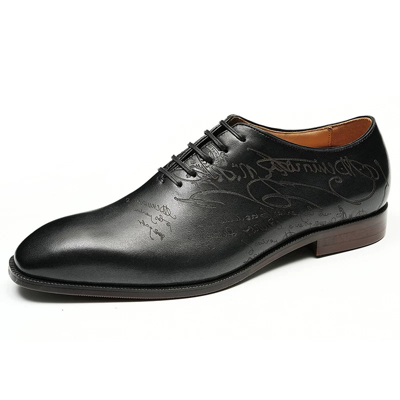 Men's Leather Shoes, Pointed Toe, British Style
