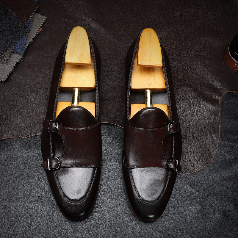 Men's Genuine Leather Loafers, Breathable, Round Toe