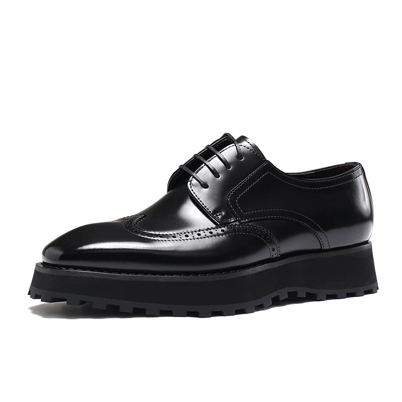 Men's Derby Shoes, Height Increasing, Thick Sole