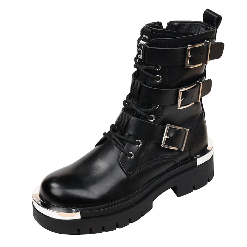 Men's Martin Boots, Height Increasing, Thick Sole