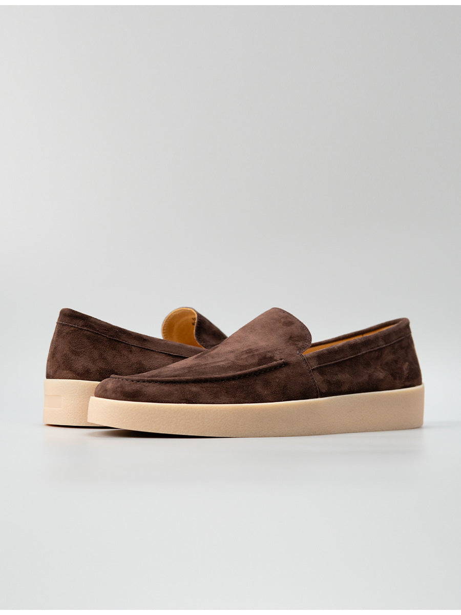 6509a-1 premium velvet loafers - cashmere slip-ons for men - handmade trendy shoes - business casual versatile leather shoes