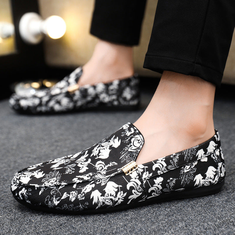 Spring/summer casual sneakers, trendy loafers, men's slip-ons, moccasins, one-step shoes, men's foot 5