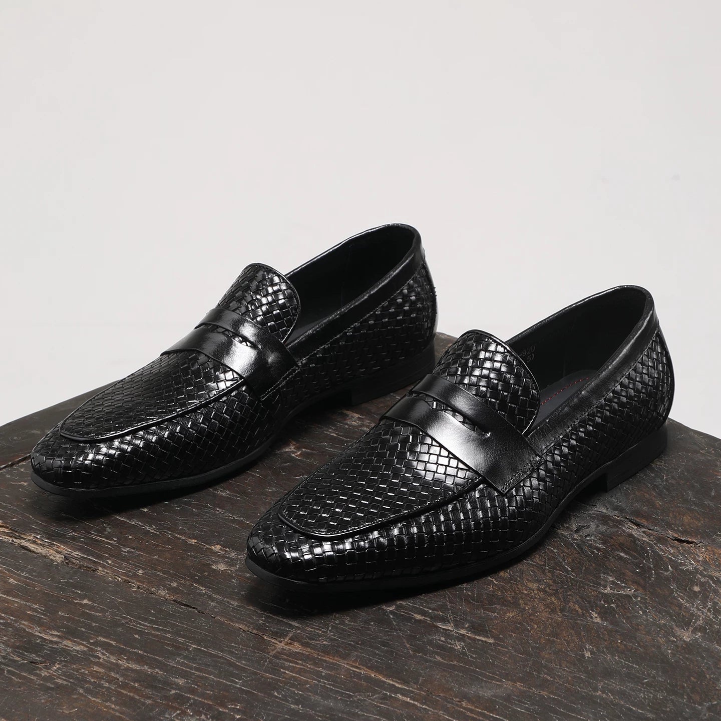 Men's Genuine Leather Loafers, Breathable, Square Toe