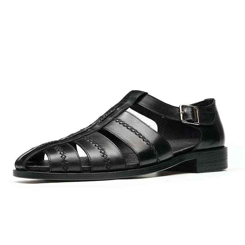 Men's Genuine Leather Sandals, Breathable