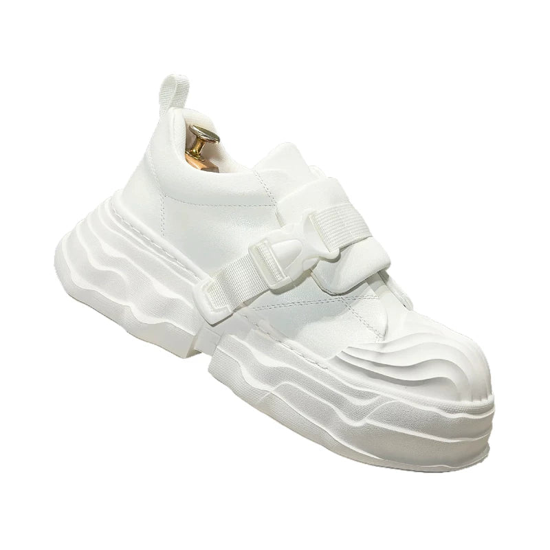 Men's Platform Slip-On Shell-Toe Big-Toe Chunky Dad Sneakers