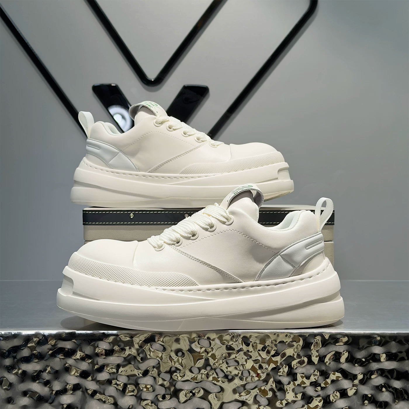 Men's Height-Increasing Platform Low-Top Big-Toe Chunky Dad Sneakers 2026 Summer New