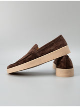 6509a-1 premium velvet loafers - cashmere slip-ons for men - handmade trendy shoes - business casual versatile leather shoes