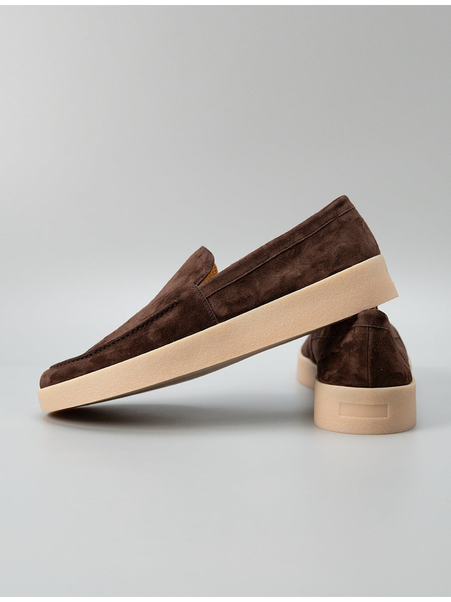 6509a-1 premium velvet loafers - cashmere slip-ons for men - handmade trendy shoes - business casual versatile leather shoes