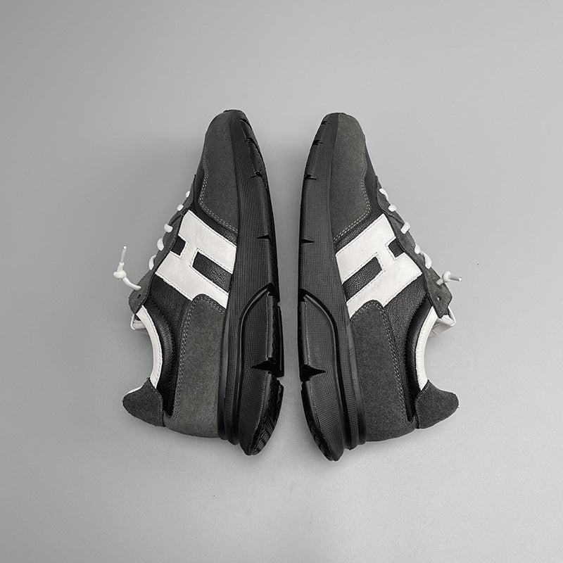 European station guangzhou genuine leather argan shoes men's trendy casual shoes imported high-end men's authentic cowhide leather shoes