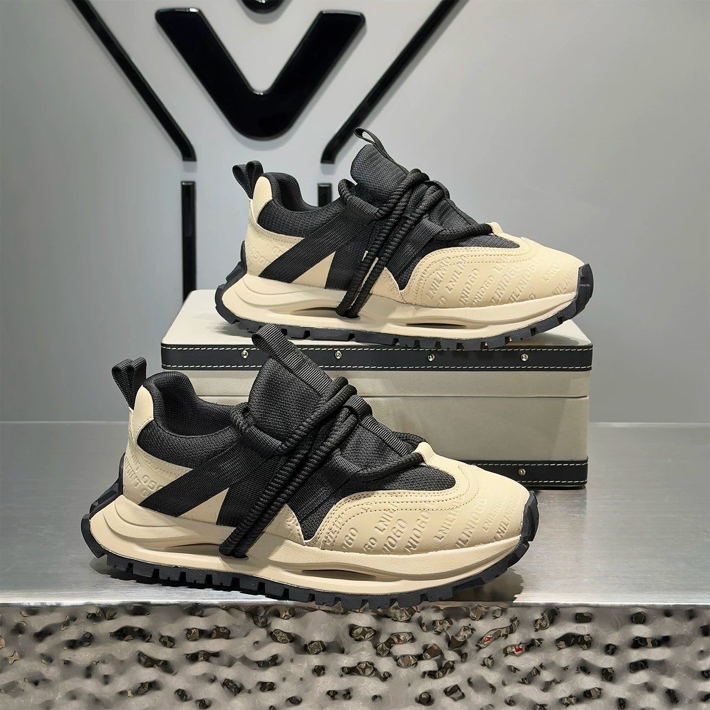 Men's Hidden-Wedge Trendy Sports Sneakers 2026 Spring New