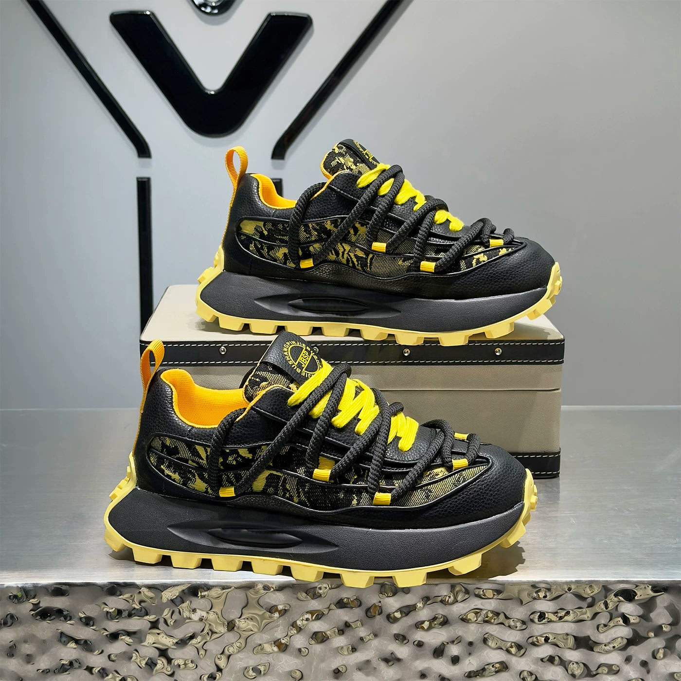 Men's Platform Breathable Non-Slip Chunky Dad Sneakers 2026 Summer New