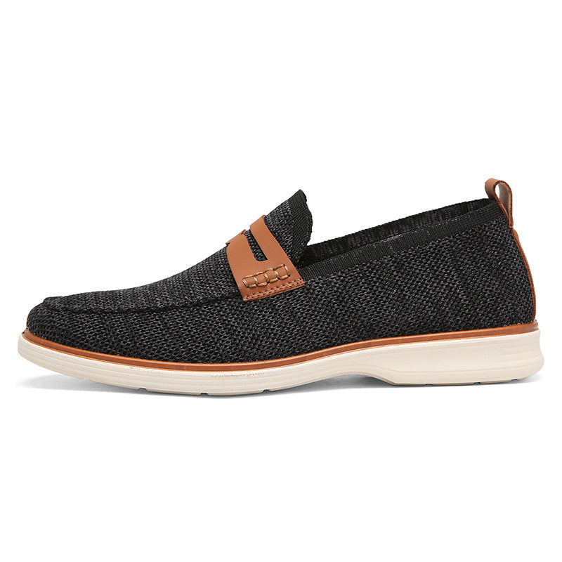 Men's Leather Loafers - Comfortable Non-Slip Business Shoes 6