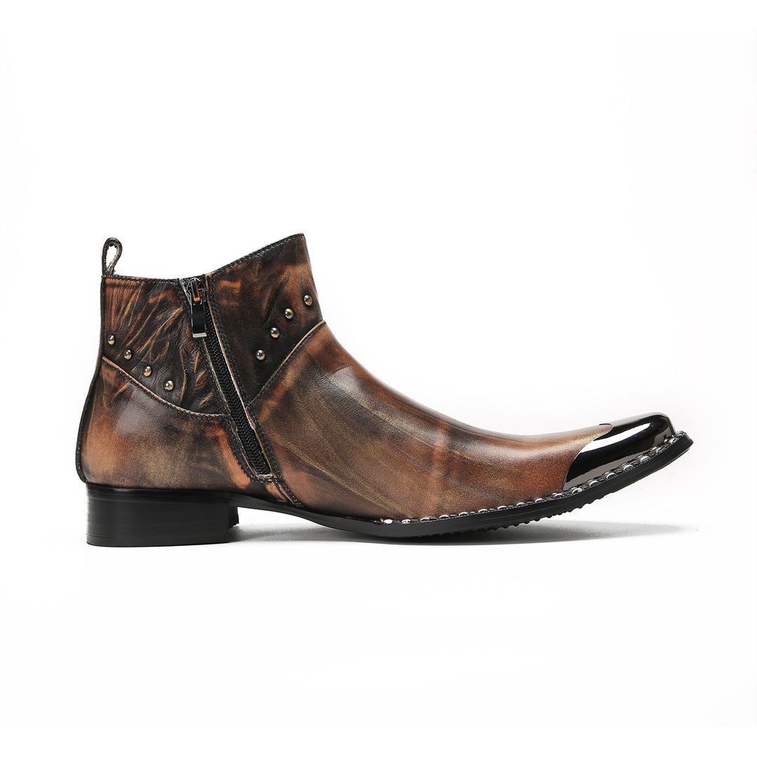 Men's Leather Chelsea Boots – Business, British Style – Style 86