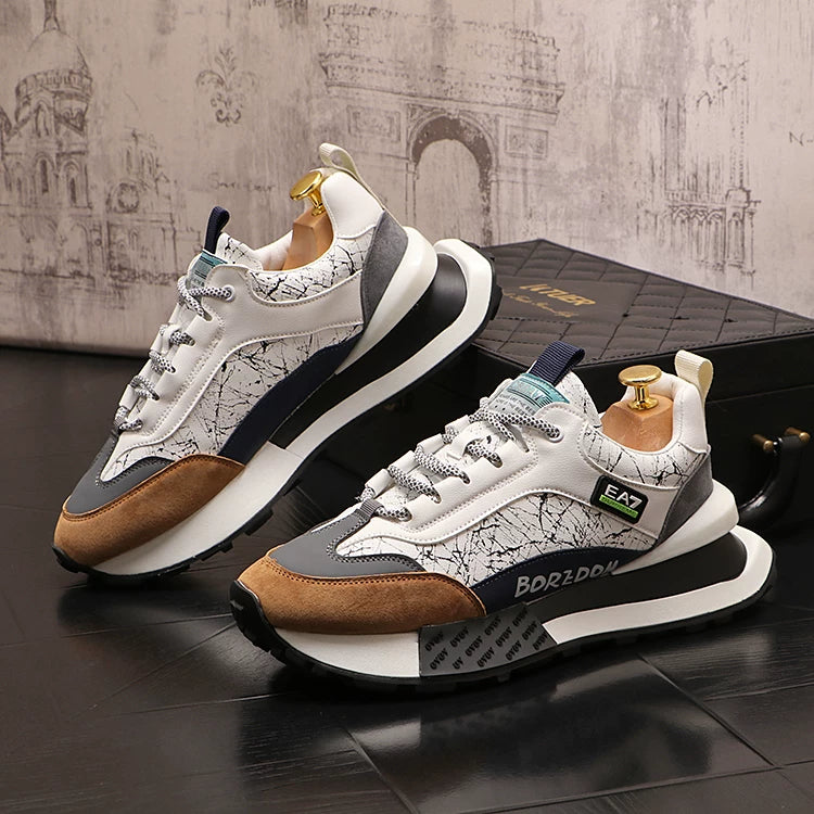 Men's Platform Height-Increasing Retro Dad Sneakers Athletic Casual 2025 New