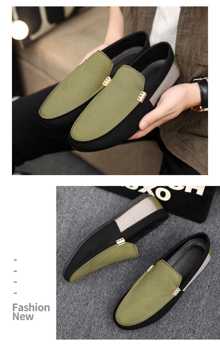 Spring/summer casual sneakers, trendy loafers, men's slip-ons, moccasins, one-step shoes, men's foot