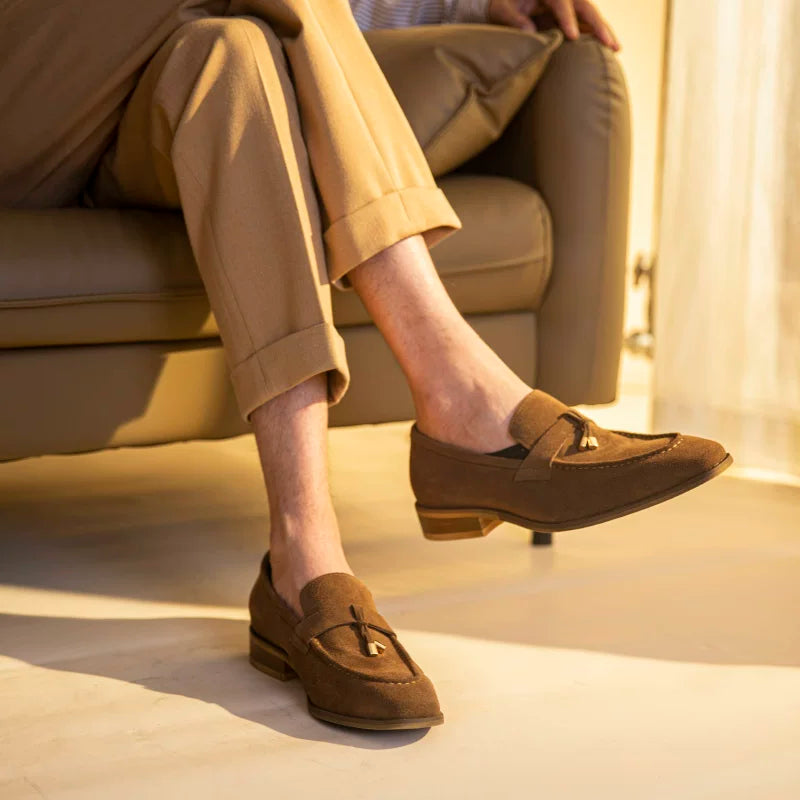Men's Genuine Leather Loafers, Breathable, Slip-On