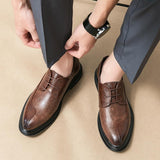 Cross-border 2026 autumn new casual leather shoes fashionable men's business shoes korean style tren