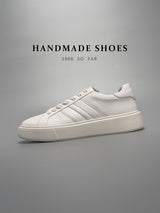 European station guangzhou handmade skate shoes men's new casual shoes chunky sole lightweight breathable versatile high-end white sneakers men's footwear
