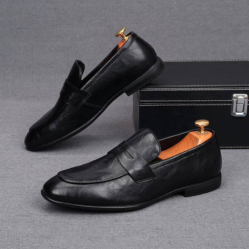 Men's Loafers, Slip-On, British Style