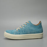 Luochenxing european station retro style trendy versatile genuine leather high-end fashion sneakers athletic casual low-top leather skate shoes