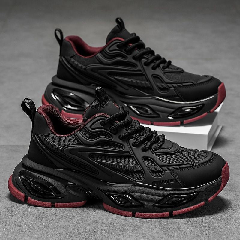Men's shoes 2026 spring new fashion chunky sole dad shoes men's breathable lightweight running sports casual trendy shoes