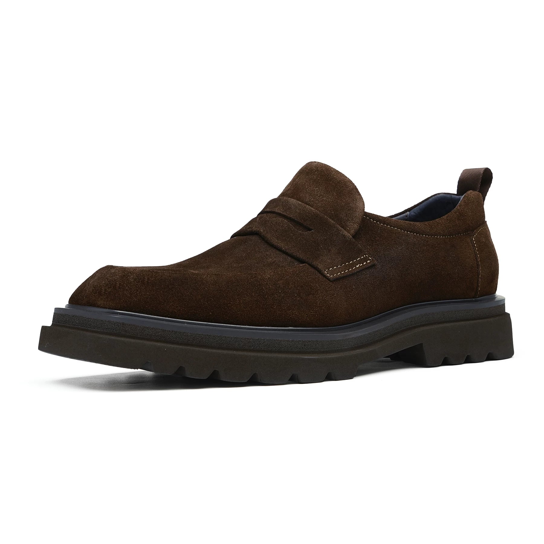 Men's Genuine Leather Leather Shoes, Height Increasing, Thick Sole