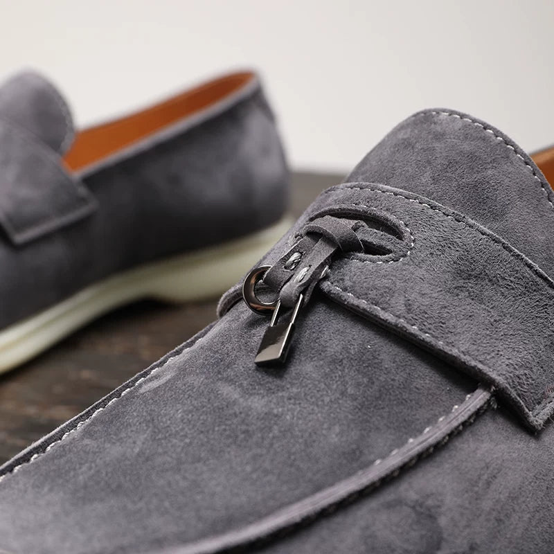 Men's Genuine Leather Loafers, Breathable, Slip-On