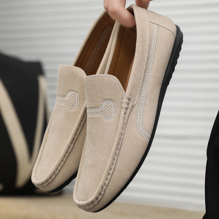 Spring and summer Doudou shoes men's casual shoes cloth shoes lazy shoes driving breathable one pedal men's shoes foreign trade large size 4546 (RTS)(P)