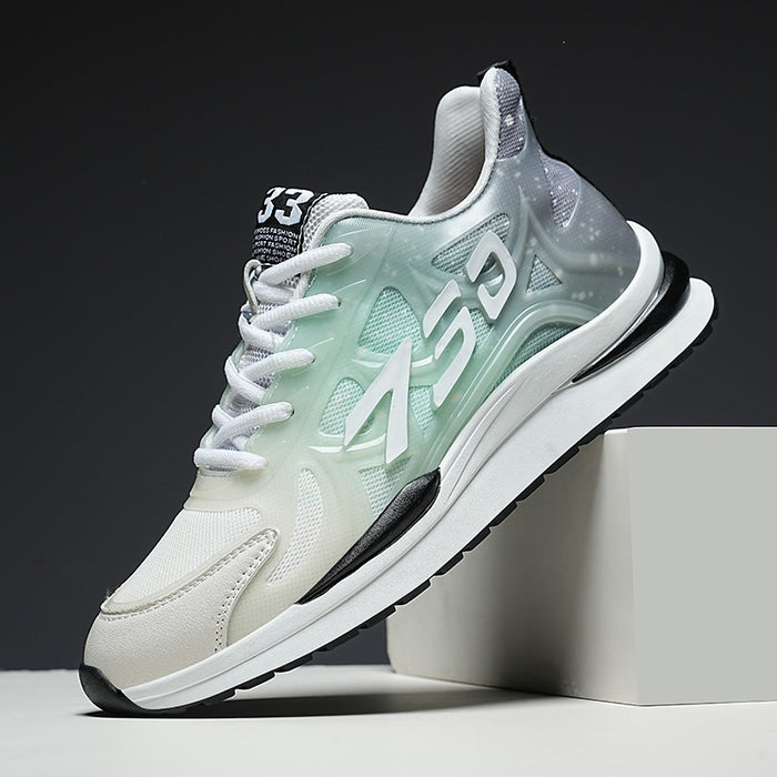 2025 new men's athletic casual shoes - 6cm hidden heel, outdoor sneakers, men's gradient color trendy small size shoes