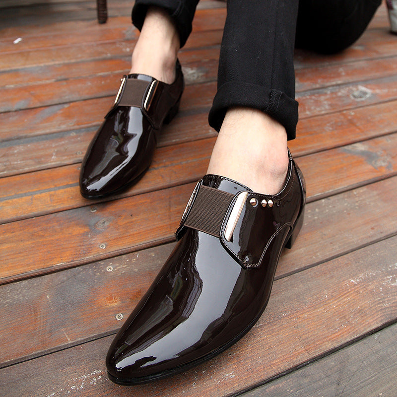 Men's business leather shoes - plus size, new arrival, patent leather, pointed toe, fashionable kore 13