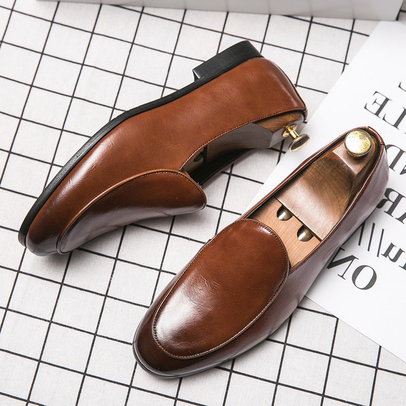 Men's Brown Pointed Casual Loafers 1