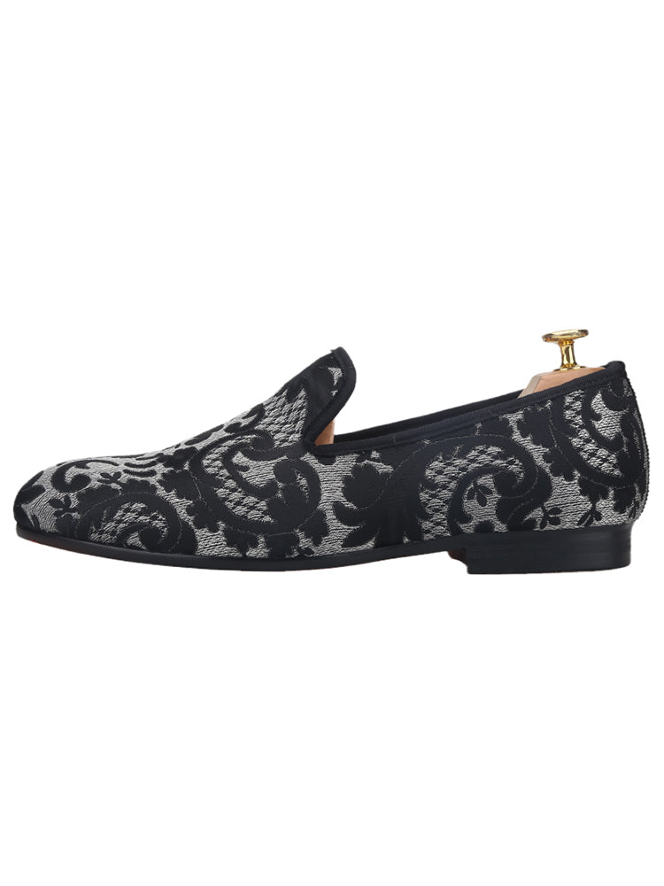 Pilgida's new handmade men's slip-on loafers exported to Europe and the United States palace style smoking shoes large size